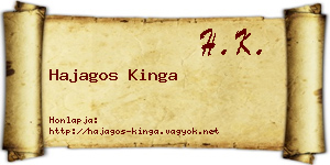 Hajagos Kinga névjegykártya